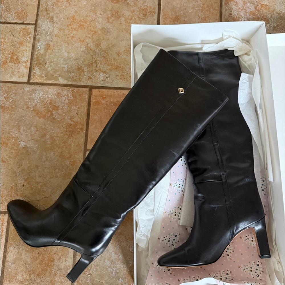 Elegant Black Knee-High Boots - Sandro